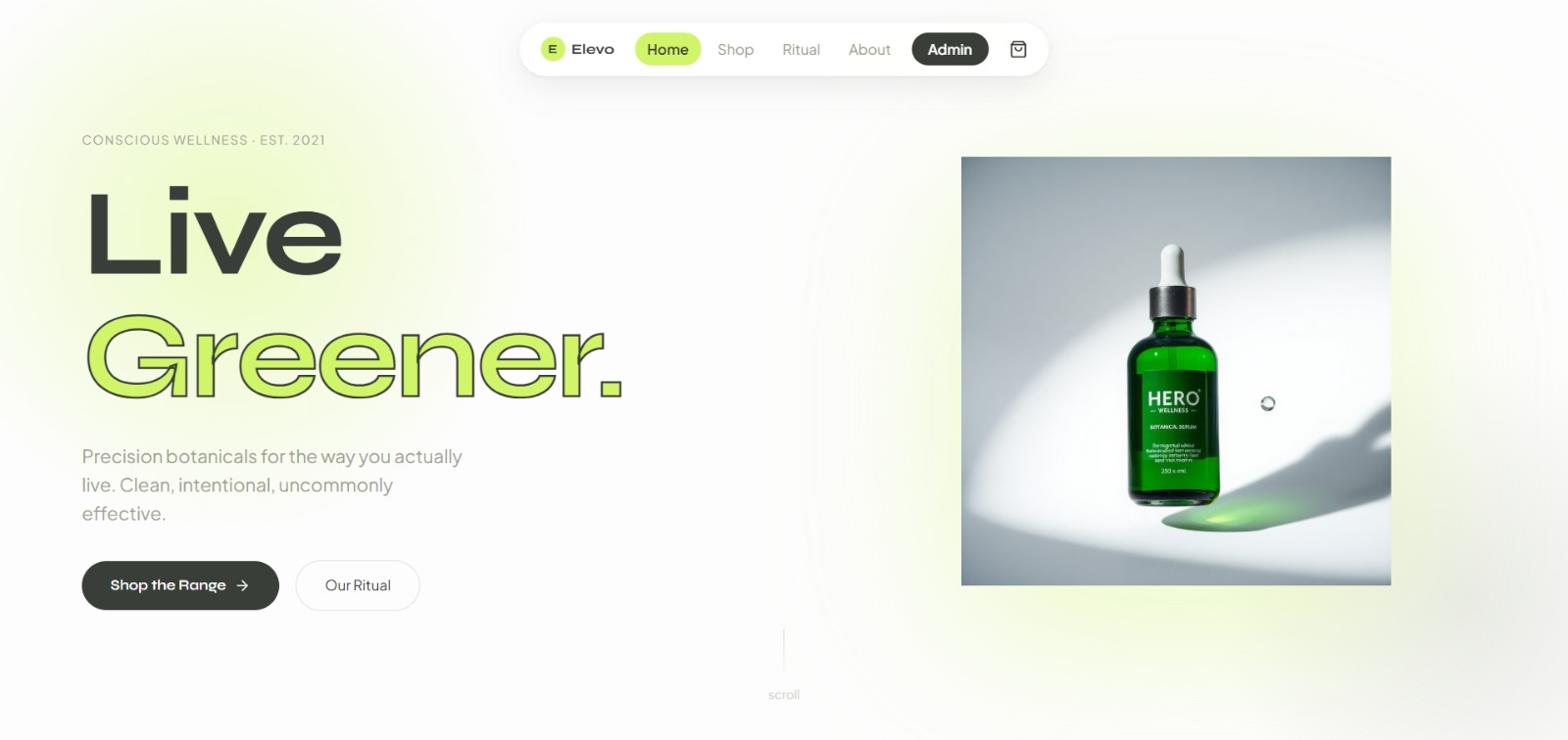 Elevo · Wellness E-Commerce Store